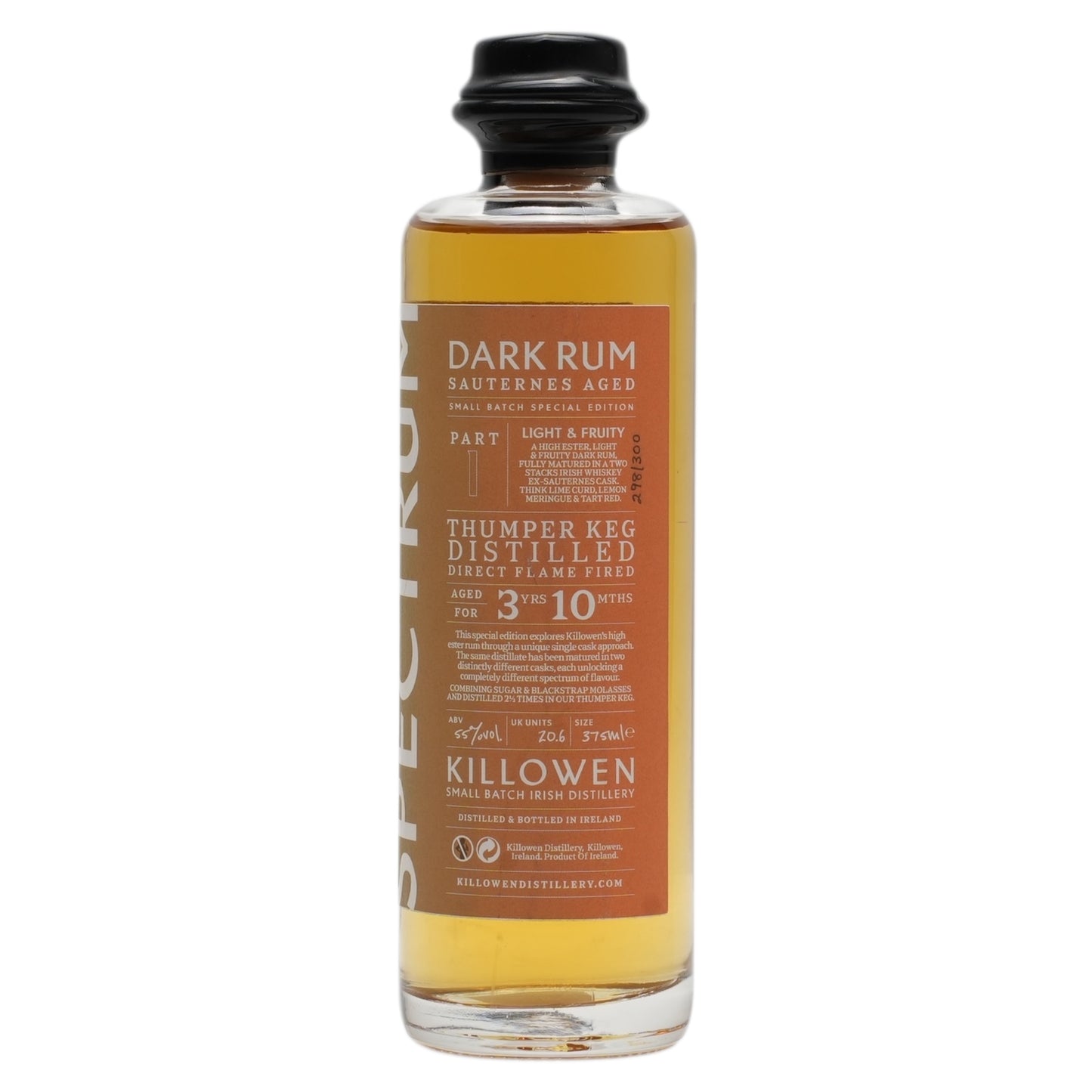 Killowen Spectrum Rum Part 1 – Dark Rum, Sauternes Aged (375ml)
