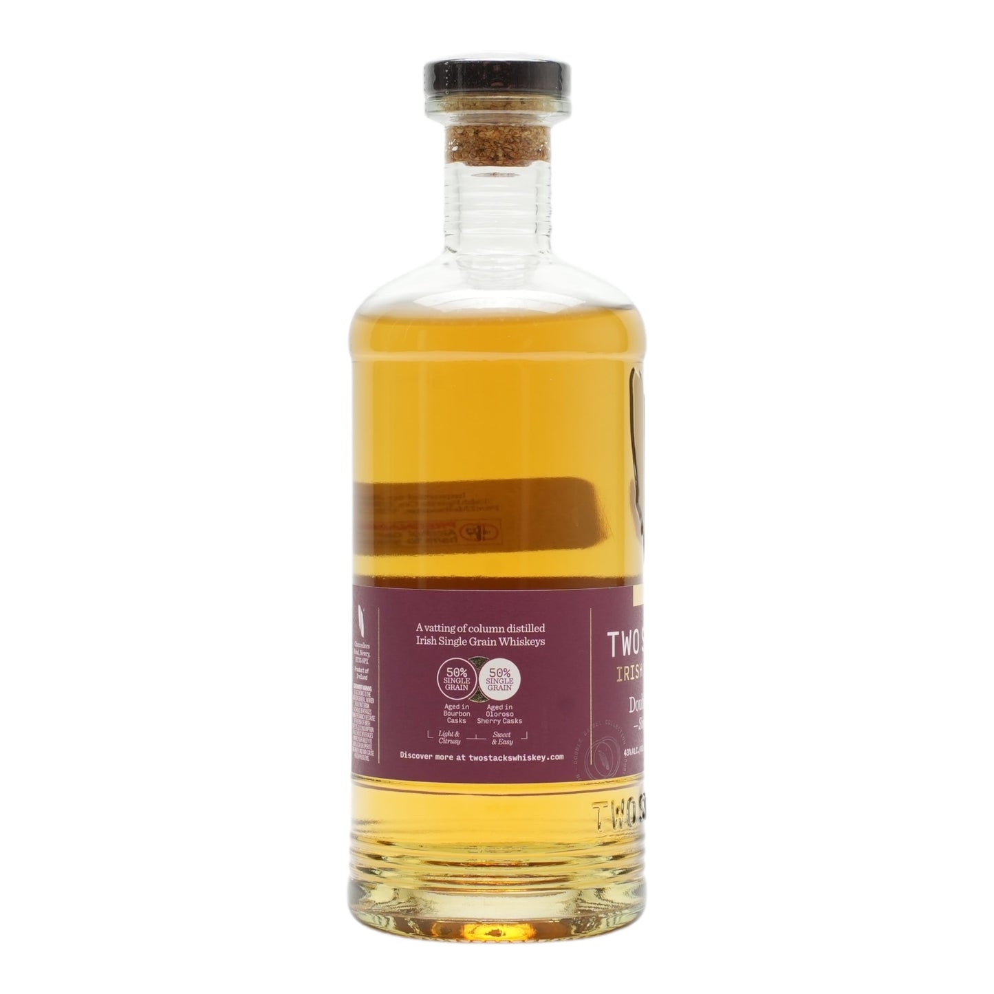 Two Stacks Double Barrel Single Grain Irish Whiskey 700ml