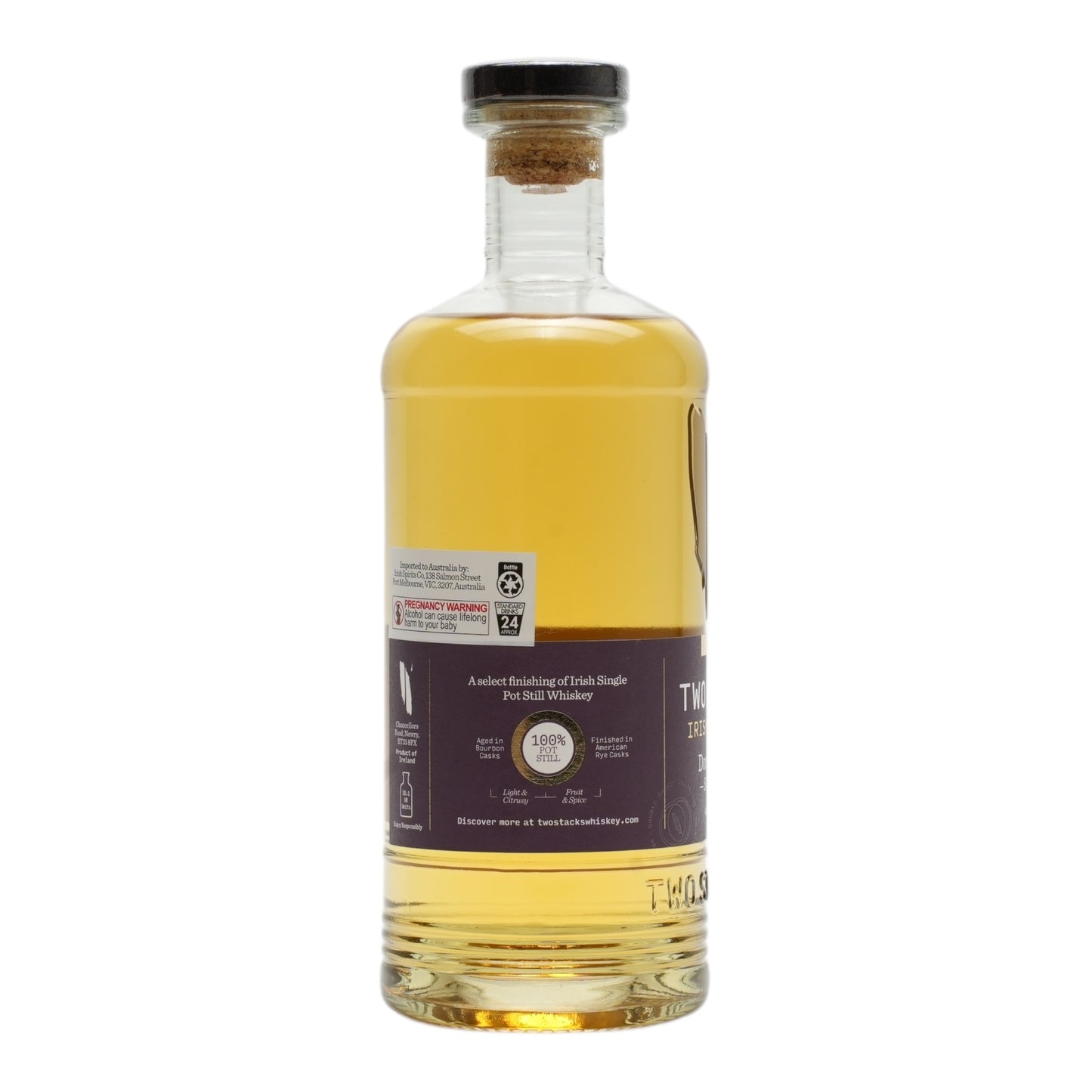 Two Stacks Double Barrel Single Pot Still Irish Whiskey 700ml