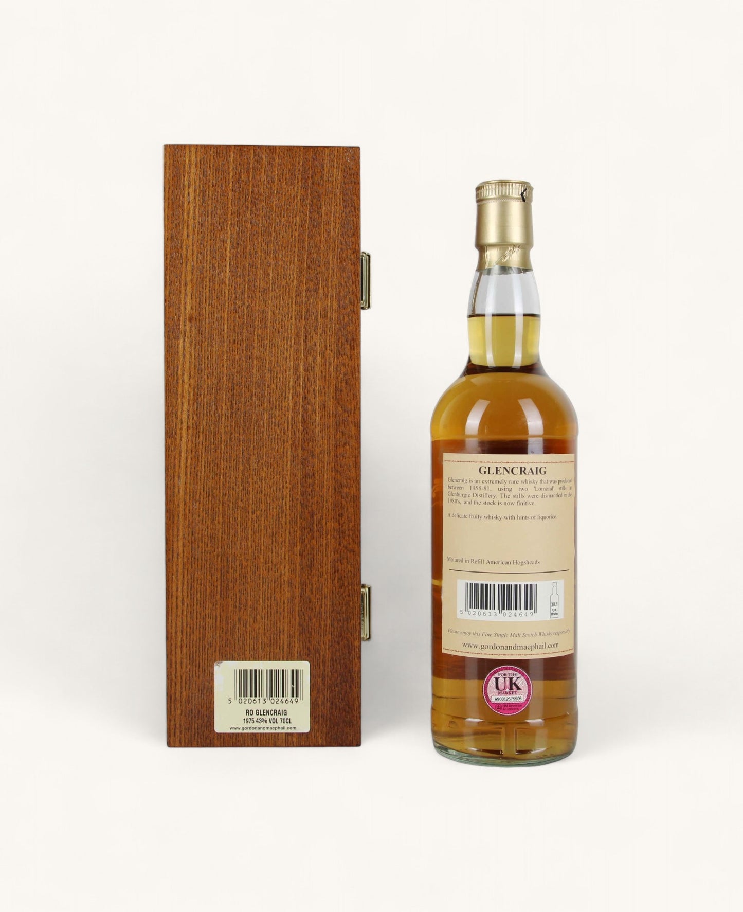 Glencraig 1975 Refill American Oak Hogsheads Bottled 2009 Rare Old by Gordon & Macphail