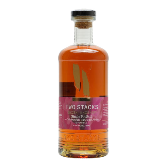 Two Stacks Single Pot Still Cab Franc Ice Wine Cask Finish 6 Year Old Irish Whiskey 700ml