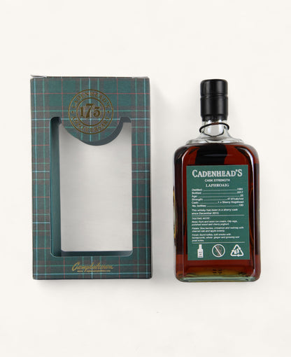 Laphroaig 1991 25 Year Old Single Sherry Hogshead for Cadenhead's 175th Anniversary